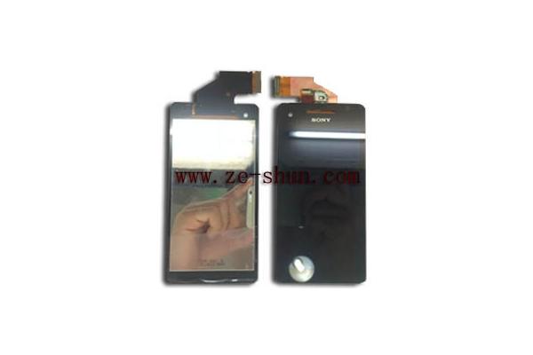 Black Cell Phone LCD Screen Replacement For V LT25i Complete