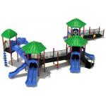 OEM Outdoor Playground Equipment 3 In 1 Plastic Playhouse With Slide for sale
