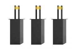 China PLC Led Lighted Hydraulic Pneumatic Rising Bollard SS304 IP68 supplier