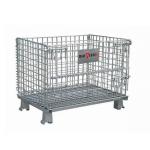 Collapsible Metal Mesh Containers Mobile Wire Mesh Stillage Wheels Optional 800*600*640mm for sale