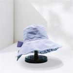 Female Wide Brim Fishing Bucket Hat With Big Bowknot for sale