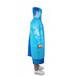 Waterproof Disposable Transparent PE Plastic Raincoat With Long Sleeves And Hood for sale