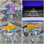 Twin Shaft Trash Can Shredder PC PMMA PA Plastic Bottle Shredder Machine