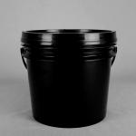 4.8L PP Black Round Plastic Bucket 1 Gallon Plastic Paint Bucket for sale