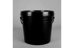 China 4.8L PP Black Round Plastic Bucket 1 Gallon Plastic Paint Bucket supplier
