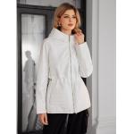 Moderate Style Short Length Coat Short and Sophisticated,Clothes with drawstrings, Figure-flattering design, Fabric panel style for sale