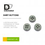 Grey / Smokey Color Dress Shirt Buttons 4 Holes Good Chemical Resistance for sale