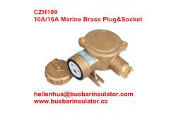 China 10A/16A marine brass plug&socket CZH101 waterproof socket handware in bulk supplier