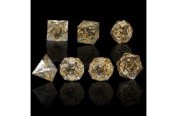 China Handcraft Gold Foil Resin RPG Dice Set Dragon And Duct#Dnd#Rpg#Coc supplier