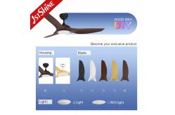 China 1stshine Ceiling Fan With Light Modern Plastic Blade Low Noise Dc Motor supplier