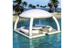 China Outdoor Entertainment Inflatable Floating Platform Inflatable Dock Tent Shade Floating Island supplier