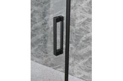 China Stylish  Shower Enclosure With Black Aluminium And Clear Glass supplier