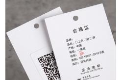 China SGS Double Hang Tag Label UV Printed Hang Tags With String supplier