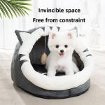 Winter Cute Wind Warm Dog Kennel Teddy Small Waterproof Rain Proof Cat Shaped Bed for sale