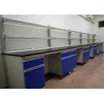 Wooden Lab Bench Furniture Customized Size With Anti Corrosion Handles for sale
