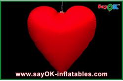 China Night Inflatable Led Heart Lighting Decoration For Advertising supplier