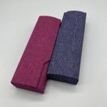 Lycra Cuboid Purple Foldable Sunglasses Case Fasionable Customized Logo for sale