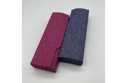 China Lycra Cuboid Purple Foldable Sunglasses Case Fasionable Customized Logo supplier