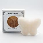 8.5*6.5*3cm Konjac Glucomannan Butterfly Bath Sponge 100% Natural Konjac Puff for sale