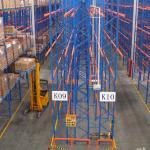 Double Deep Warehouse Pallet Racking Systems / Steel Pallet Shelf for sale