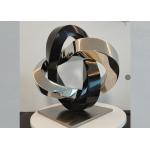 Abstract Black Polished Granite 316 Stainless Steel Sculpture 41cm High for sale