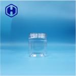 Clear Square PET Plastic Food Nuts Sugar Candy Chewing Gum Cookies Oat Twist Jar for sale