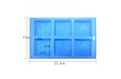 China Custom Pattern Reusable Soap Molds Handmade Silicone Square Baking Mold supplier