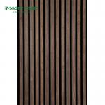 Customized Polyester Acoustic Wall Slats 2400*600*21mm With Melamine Finish