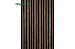 China Customized Polyester Acoustic Wall Slats 2400*600*21mm With Melamine Finish supplier