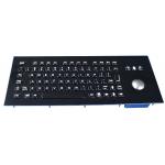 Industrial Black Metal Keyboard  83 Keys 304 Stainless Steel Material For Info Kiosk for sale