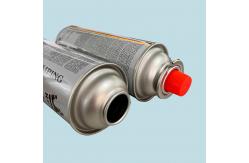 China 227g Portable Gas Cartridge Valve With Red Cover General Application Tin Cans supplier