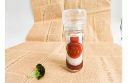 China Clear Visualization Glass Manual Pepper Grinders With Glass Jar And Plastic Cap supplier