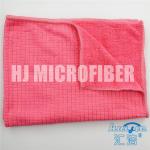 Microfiber Cleaning Cloth pink check 80% polyester and 20% polyamide household cleaning towel