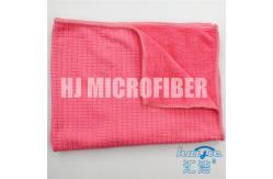 China Microfiber Cleaning Cloth pink check 80% polyester and 20% polyamide household cleaning towel supplier