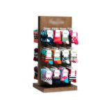 Custom Retail Store Display Stand Wooden Hanging Hook Sock Display Rack Eco Friendly for sale