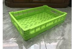 China Store 600*400*120mm Fruit And Vegetable Plastic Crates Logo Printing supplier