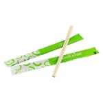 Wrapped 21cm Disposable Bamboo Chopstick For Asian Restaurants for sale