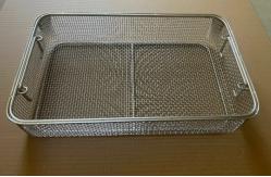 China Sterilization Storage Wire Mesh Baskets Stacking Handle Medical Instruments Container supplier