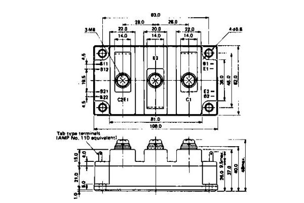 IGBT Power Module 2DI20A-1K POWER TRANSISTOR MODULE  FUJITSU IGBT Power Module