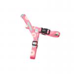 Comfortable Breathable Dog Harness Vest No Pull Adjustable Fantasy Pink Plaid Pet Leash for sale