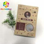 Self Standing Smell Proof Rice Packaging Bags Aluminum Foil Craft Paper Recyclable for sale