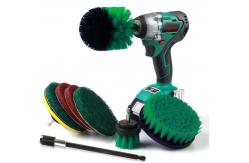 China Nylon Drill Brush Attachment Kit 9 In 1 With 6 Long Reach Extension supplier