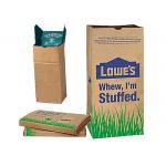 Kraft Paper 20kg Custom Printed Lawn Leaf Bags Garden Waste Sacks for sale