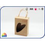 Recyclable Kraft Paper Folding Carton Box Die Cut Window With Handle for sale