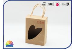 China Recyclable Kraft Paper Folding Carton Box Die Cut Window With Handle supplier