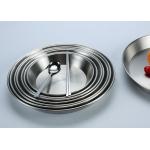 Silver Plated 20cm 34cm Stainless Steel Camping Plates Set