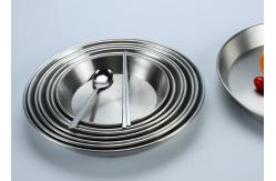 China Silver Plated 20cm 34cm Stainless Steel Camping Plates Set supplier