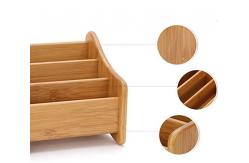 China Small Bamboo Office Supplies Wood Desk Organizer Storage Holder For Pen supplier