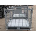 Galvanized Steel Q195 4.0-6.0mm Wire Mesh Pallet Cage Foldable Wire Mesh Basket for sale