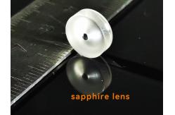 China Fan Shaped Polished / Unpolished Sapphire Lens Glasses Al2O3 Single Crystal supplier